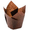 TribeCrew Brown Tulip Style Baking Cups, Medium, Sleeve of 200 perfect for baking muffins or cupcakes