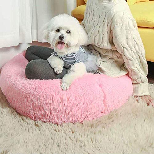 Nest 9 Warm Soft Pet Calming Bed, Plush Round Cute Nest Comfortable Sleeping for Puppy Dog Kitty Cat