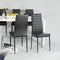 Aingoo Kitchen Chairs Set of 4 Dining Chair Black with Steel Frame High Back PU Leather