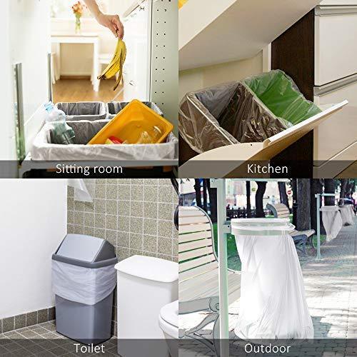 4 Gallon 220 Counts Strong Trash Bags Garbage Bags, Bathroom Trash Can Bin Liners, Small Plastic Bags for home office kitchen, fit 12-15 Liter, 3,3.5,4.5 Gal, Clear kitchen, Clear