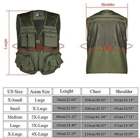 LOOGU Outdoor Fly Fishing Vest with Multi-Pockets for Fishing,Hunting, Hiking, Climbing, Traveling, Photography