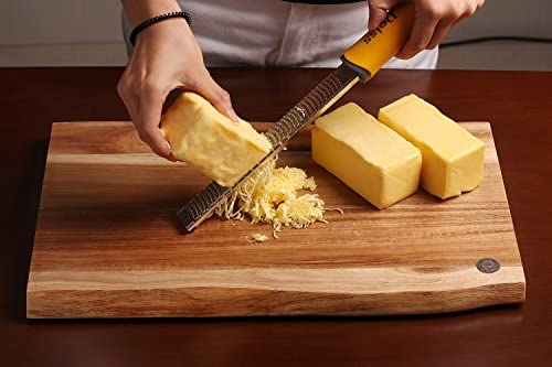 Deiss PRO Citrus Lemon Zester & Cheese Grater - Parmesan Cheese, Lemon, Ginger, Garlic, Nutmeg, Chocolate, Vegetables, Fruits - Razor-Sharp Stainless Steel Blade + Protect Cover - Dishwasher Safe