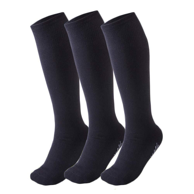 Kids Knee High Long Soccer Socks Cotton Compression Sport Team Socks 3/4 Pack