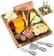 Home Perspective Slate Cheese Board Set, 10 Piece Set Includes 4 Stainless Steel Cheese Tools, Premium Acacia Serving Tray with Slate Board, and Porcelain Olive Dish