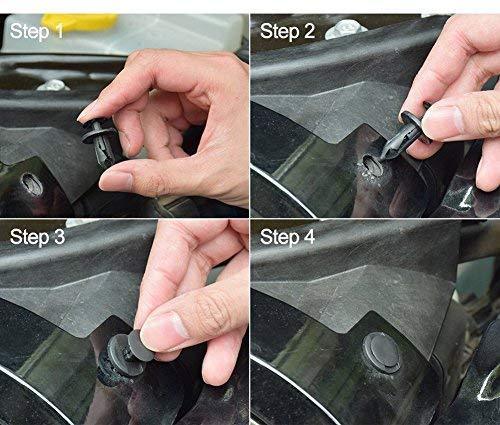 HTOMT 240PCS Bumper Retainer Clips Car Plastic Rivets Fasteners Push Retainer Kit Most Popular Sizes Auto Push Pin Rivets Set -Door Trim Panel Fender Clips for GM Ford Toyota Honda Chrysler (240)