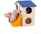 kathson Pet Small Animal Kingdom Hideout Hamster House Deluxe Two Layers Wooden Hut Chews Play Toys