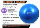 PRO MAX Exercise Ball by SmarterLife - Professional Grade Yoga Ball for Balance, Stability, Fitness, Pilates, Birthing, Therapy, Office Ball Chair, Classroom Flexible Seating