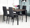 Aingoo Kitchen Chairs Set of 4 Dining Chair Black with Steel Frame High Back PU Leather