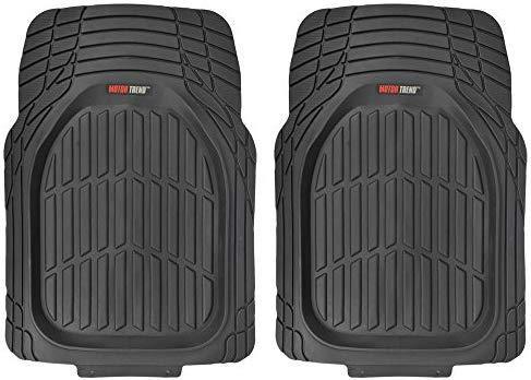 Motor Trend 4pc Gray Car Floor Mats Set Rubber Tortoise Liners w/ Cargo for Auto SUV Trucks