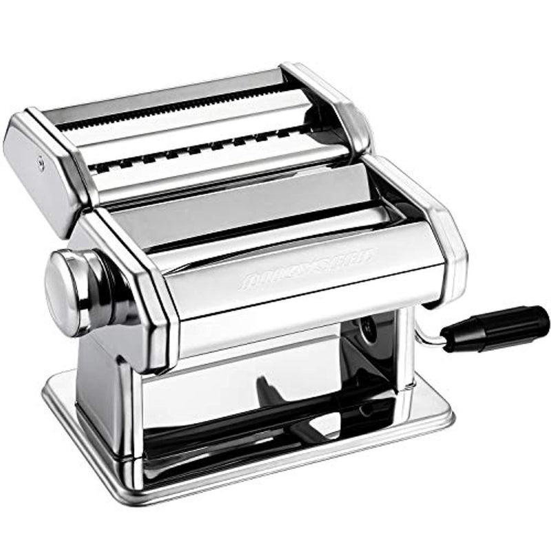 Alloyseed Stainless Steel Maker Homemade Noodle Machine with Adjustable Roller, Pasta Cutter, Hand Crank