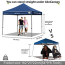 "ABCCANOPY Pop up Canopy Tent Commercial Instant Shelter with Wheeled Carry Bag, 10x10 FT Navy Blue "