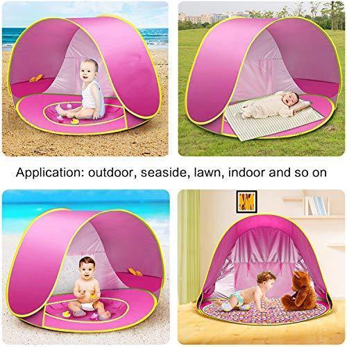 Baby Beach Tent, Pop Up Portable Sun Shelter with Pool, 50+ UPF UV Protection & Waterproof 300MM, Summer Outdoor Baby Tent for Aged 0-4 Infant Toddler Kids Parks Beach Shade by TURNMEON