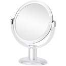 Orange Tech 1X & 10X Double Sided Magnified Makeup Mirror, Magnifying Vanity Mirror with 360 Degree Rotation for Bathroom or Bedroom Table Top - White