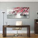 Large Traditional Chinese Painting Hand Painted Plum Blossom Canvas Wall Art Modern Black and White Landscape Oil Painting for Living Room