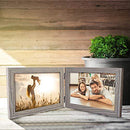 Amazing Roo Hinged Picture Frame Double Folding 4x6 Photo Frame, Takes 4 Standard 6 x 4 inch Photographs, 2 Landscape and 2 Portrait Style Decorate Desktop