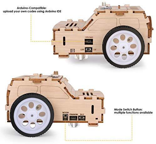 ELEGOO UNO R3 Project Smart Robot Car Kit V 3.0 Plus with UNO R3, Line Tracking Module, Ultrasonic Sensor, IR Remote Control etc. Intelligent and Educational Toy Car Robotic Kit for Arduino Learner