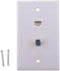 JZLiner Ethernet Coax RJ45 Coaxial F Type Wall plate Jack Socket Outlet Networking Cover Panel