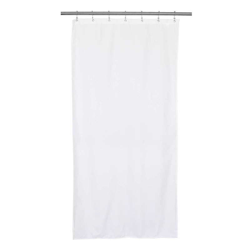 Barossa Design Waterproof Fabric Shower Curtain or Liner Hotel Quality, Machine Washable, White Shower Curtain Liner for Bath Tub, 72x72 Inches