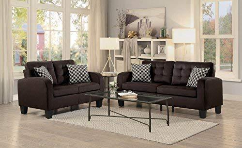 Homelegance Sinclair 84" x 107" Fabric Sectional Sofa, Gray