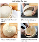 5" Round Banneton Proofing Basket,Natural Rattan Made,Brotform Dough Bowl for Small Bread Making,Home Bakers and Recipe Used,Rising Dough Baskets Set Includes Cloth Liner(2 Pcs) by XUANNIAO