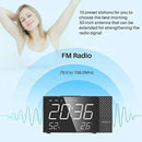 ANNT Projection Alarm Clock, Digital FM Radio Alarm Clock, Dual Alarm Snooze Function, 6.3" LED Display with 3 Dimmer,Temperature and Humidity, 12/24 Hour,USB Charging Port for Bedroom