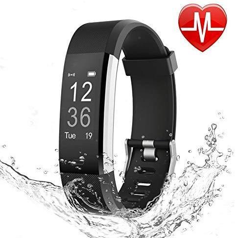 LETSCOM Fitness Tracker HR, Activity Tracker Watch with Heart Rate Monitor, Waterproof Smart Fitness Band with Step Counter, Calorie Counter, Pedometer Watch for Kids Women and Men