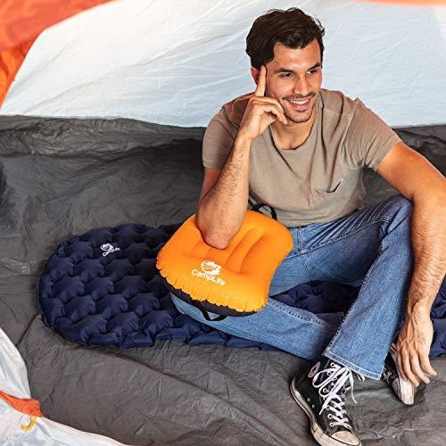 Camping Sleeping Pad - Ultralight Air Camping Mat - Best Inflatable Sleeping Pads for Camping, Backpacking, Hiking Camping Mattress - Lightweight Sleeping Mat - Compact, Durable Camping Pad Bed