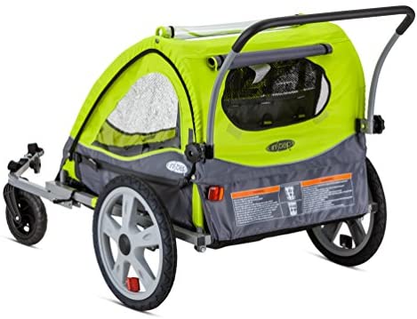 Instep Quick-N-EZ Double Tow Behind Bike Trailer, Converts to Stroller/Jogger