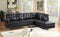 Homelegance Barrington 109" x 108" PU Leather Chaise Sofa, Gray