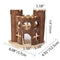 Hamster Wooden House Small Animals Hideout Hut for Dwarf Hamster Cage Sleeping Cabin