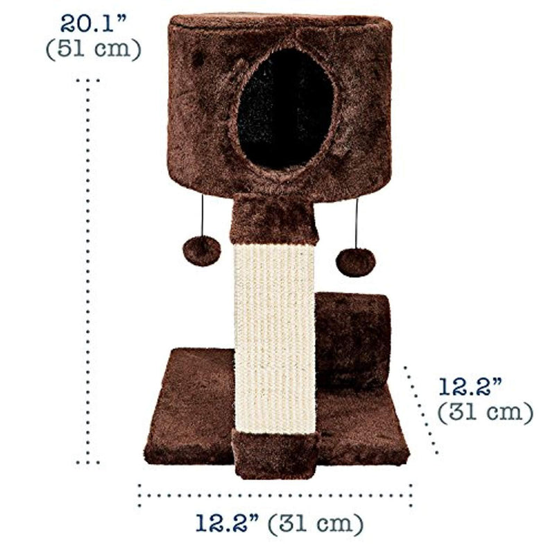 Animals Favorite Cat Condo Perch, Cat Tree with Scratch Post for Small Cats and Kittens