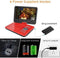 WONNIE 12.5 Inch Portable DVD Player, 10.5" Swivel Screen, 4 Hour Rechargeable Battery, USB / SD Slot (RED)