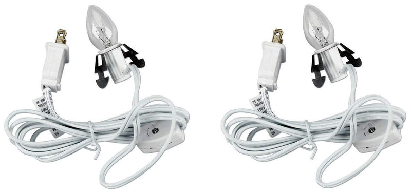 Set of 6 Darice 6402 Accessory Cord with 1 Lights, 6-Feet, White