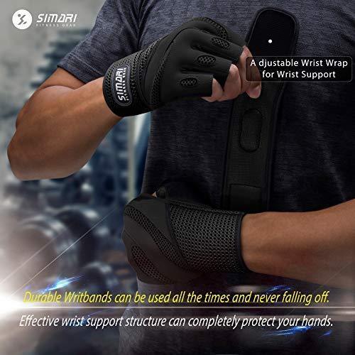 SIMARI Workout Gloves for Women Men,Training Gloves with Wrist Support for Fitness Exercise Weight Lifting Gym Lifts,Made of Microfiber SMRG905