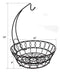 TQVAI Wire Fruit Basket Bowl with Banana Hook Hanger, Black