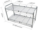 Surpahs 2 Tier Under Sink Expandable Shelf Organizer, Storage Rack (Silver)