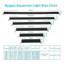 Hygger Full Spectrum Aquarium Light with Aluminum Alloy Shell Extendable Brackets, White Blue Red LEDs, External Controller, for Freshwater Fish Tank