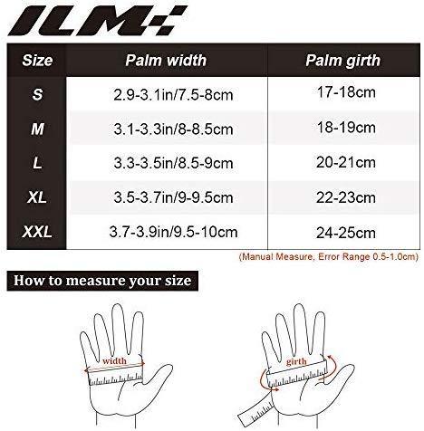 ILM Goatskin Leather Motorcycle Motorbike Powersports Racing Gloves Touchscreen For Men and Women Black (XXL, Black Perforated)