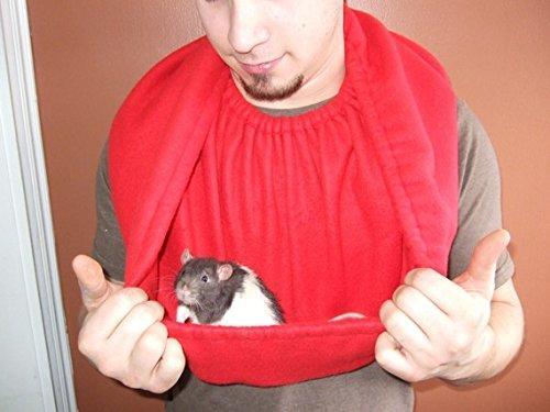 Critter Cuddler Small Animal Carrier and Bonding Pouch Anti-Anxiety Interactive Play Exercise Ring Therapeutic for Pet & Handler Small Dog Cat Hedgehog Puppy Travel Sling - Made in USA