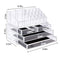 DreamGenius Makeup Organizer 2 Pieces Acrylic Jewelry and Cosmetic Storage Display Boxes with 4 Drawers