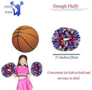 4Pcs Metallic Cheerleading Pom Poms for Kids, Creatiee 2 Pair Cheerleader Cheering Squad Pompoms for Boy Girl School Sports Games Team Spirit Cheer