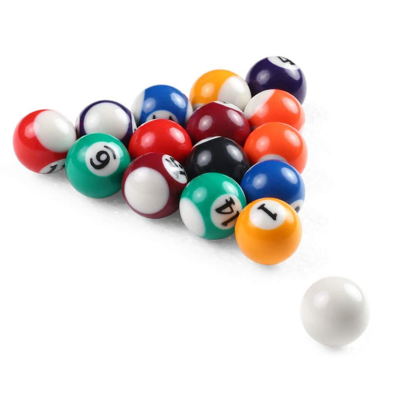 Godyluck 25MM / 38MM Children Billiards Table Balls Set Resin Small Pool Cue Balls Full Set