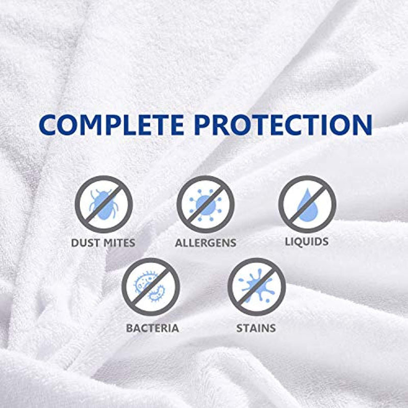 RUUF Twin XL Size Mattress Protector, Premium Hypoallergenic Waterproof Mattress Cover, Vinyl Free