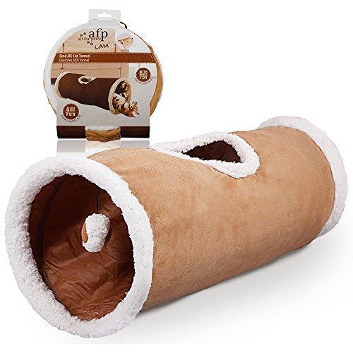 ALL FOR PAWS Crinkle Cat Tunnel Tube Collapsible Play Toy Fun for Rabbits, Kittens, and Dogs