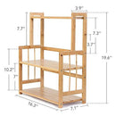 3-Tier Standing Spice Rack LITTLE TREE Kitchen Bathroom Countertop Storage Organizer, Bamboo Spice Bottle Jars Rack Holder with Adjustable Shelf, Bamboo