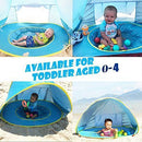 Baby Beach Tent, Pop Up Portable Sun Shelter with Pool, 50+ UPF UV Protection & Waterproof 300MM, Summer Outdoor Baby Tent for Aged 0-4 Infant Toddler Kids Parks Beach Shade by TURNMEON