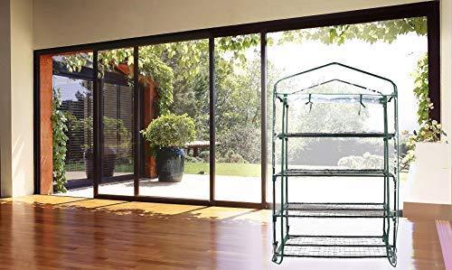 Worth 5 Tier Mini Greenhouse with Clear Polyethylene Cover, 27" Long x 19" Wide x 75" High Garden Green House