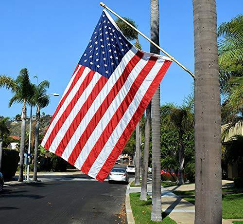 American Flag 3x5 ft - Heavy-Duty US Flag - Embroidered Stars - Nylon USA Flag Built for Outdoors - Sewn Stripes - UV Protection - Brass Grommets