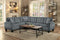 Homelegance Sinclair 84" x 107" Fabric Sectional Sofa, Gray