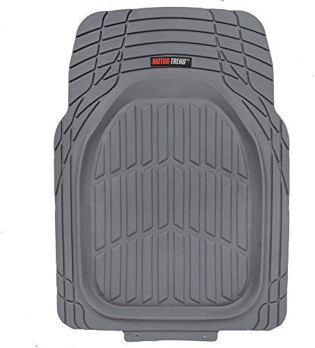 Motor Trend MT-923-GR Flextough Contour Liners - Deep Dish Heavy Duty Rubber Floor Mats for Car Suv Truck and Van - All Weather Protection, Gray